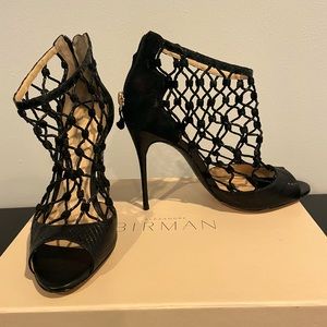 Alexandre Birman Snakeskin Cage Sandals